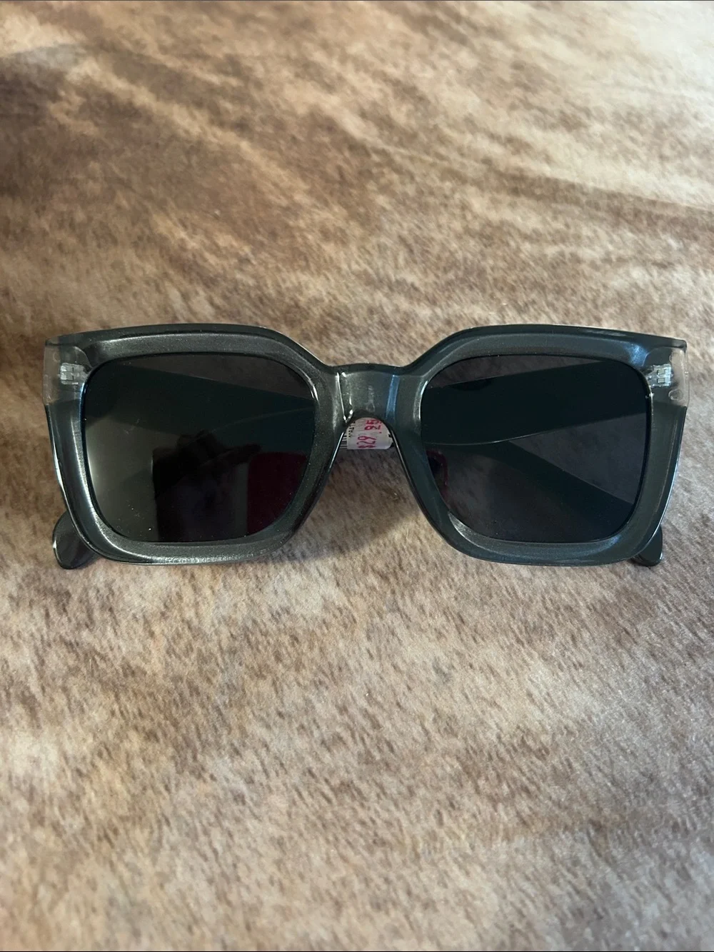Square Retro Sunglasses in Dark Gray ANTHROPOLOGIE
